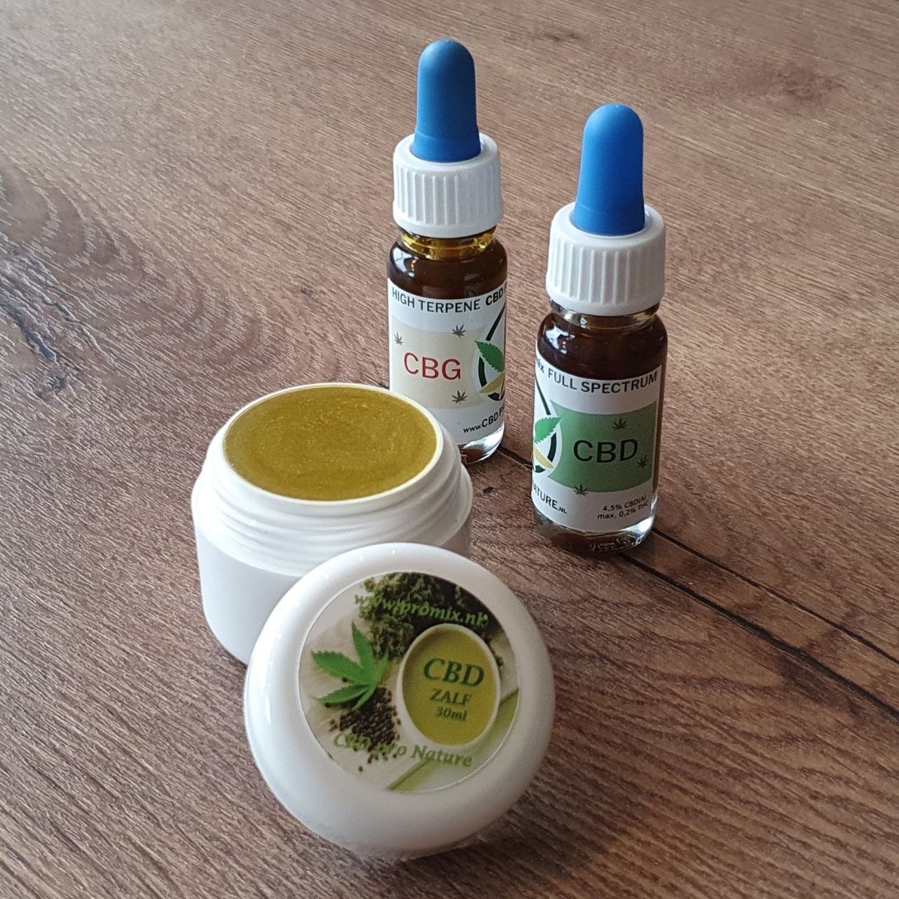 CBD zalf open 2 flesjes